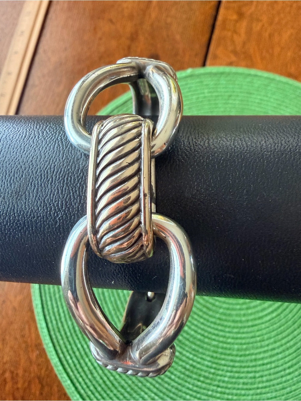 Brighton Silver-Tone Linked Rope Accent Bracelet